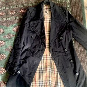 Black Burberry Trench coat